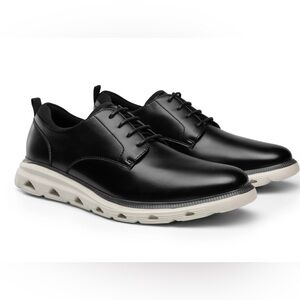 Lands End Black Leather Lace Up Oxford Men's Shoes. New in box. Size 9.5